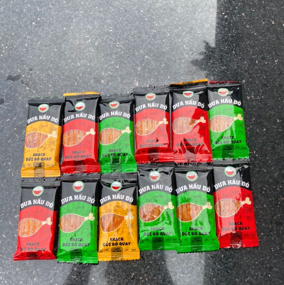 Bịch 60 Gói Snack Đùi Bò Quay Cay Xé Miếng