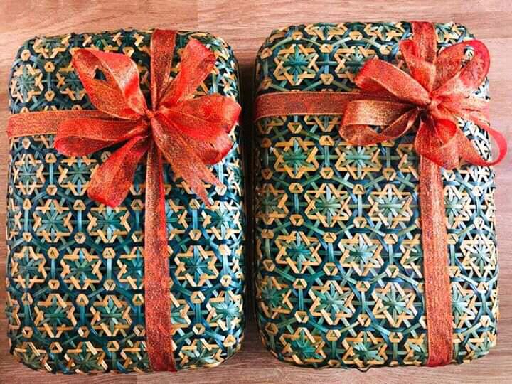 Hộp tre đựng quà có ngăn (0978945425)