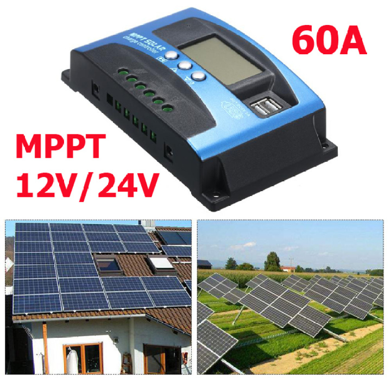Bảng giá Bộ điều khiển sạc pin mặt trời MPPT 12V/24V công suất 60A- sạc năng lượng mặt trời MPPT 60A