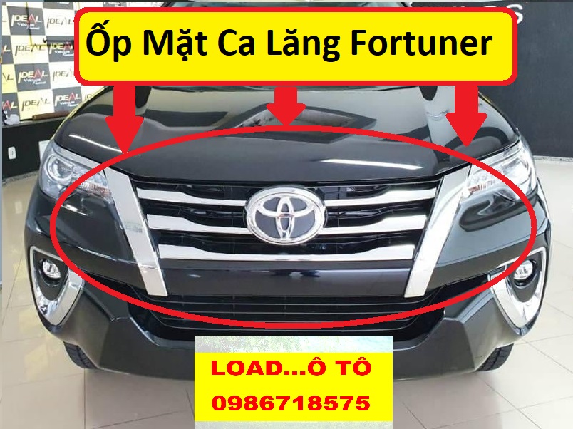 Bộ ốp trang trí mặt ca lăng fortuner 2023-2017 mạ crom cao cấp