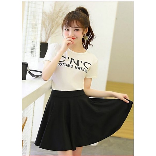 Chân váy xòe ngắn dáng tiểu thư