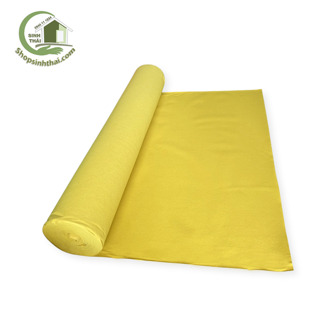 Thảm nỉ lót trải sàn màu vàng - 1m²