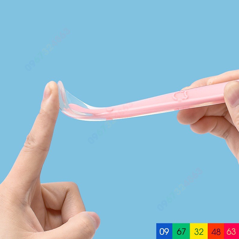 Thìa silicon ăn dặm cho bé set 2 cái