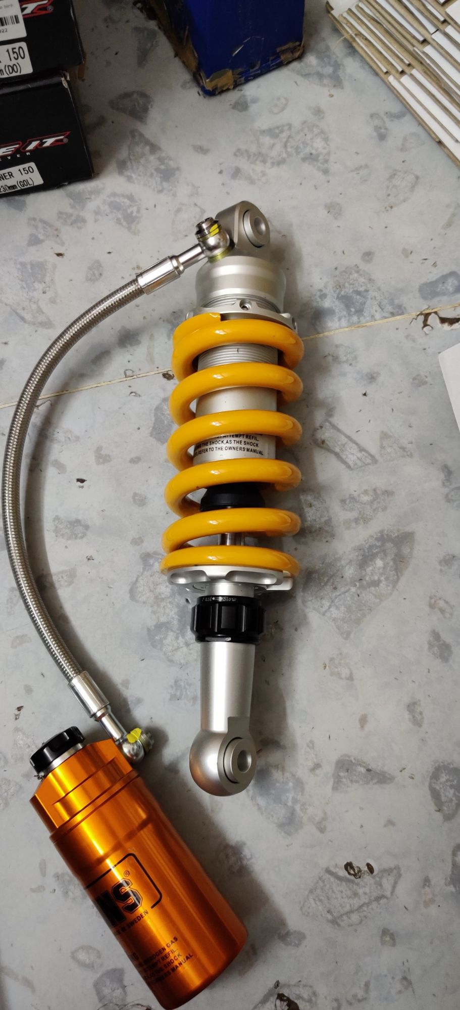 Phuộc ohlins bình dầu gắn raider satria
