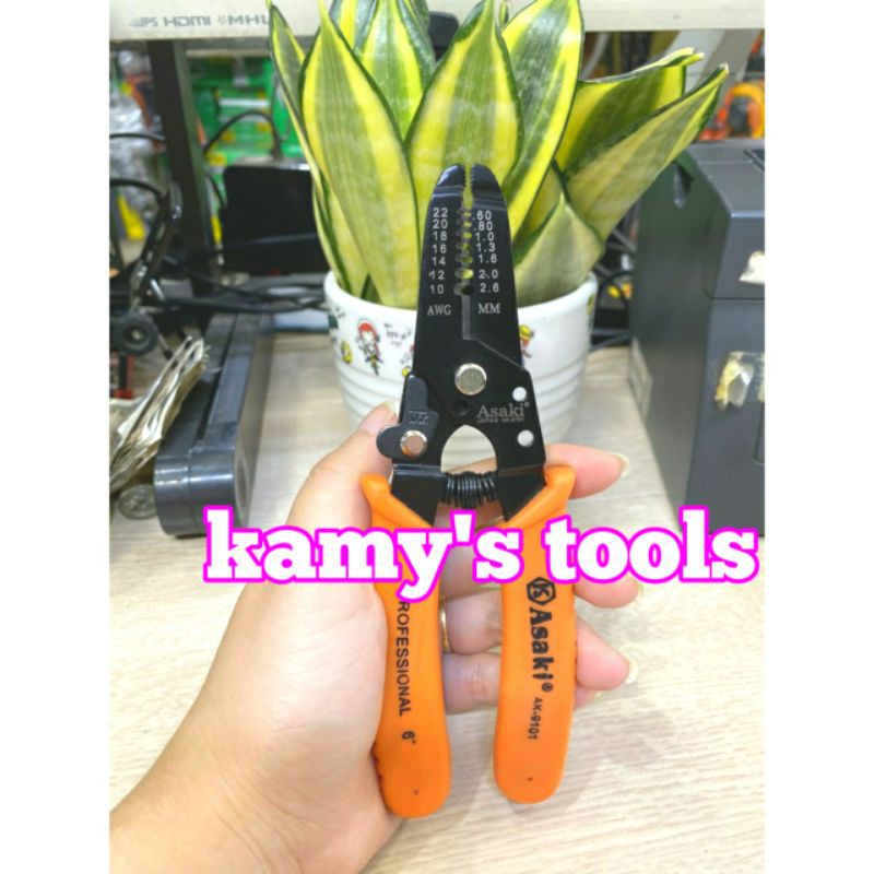 [HCM]KÌM TUỐT DÂY ĐIỆN 6" ASAKI AK-9101 ( CÓ LÒ XO)