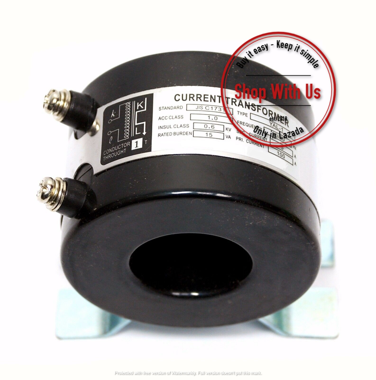 Cảm Biến Dòng Yasin 100/5A - TI 100/5A - CT 100/5A - Biến dòng hạ thế 100/5A