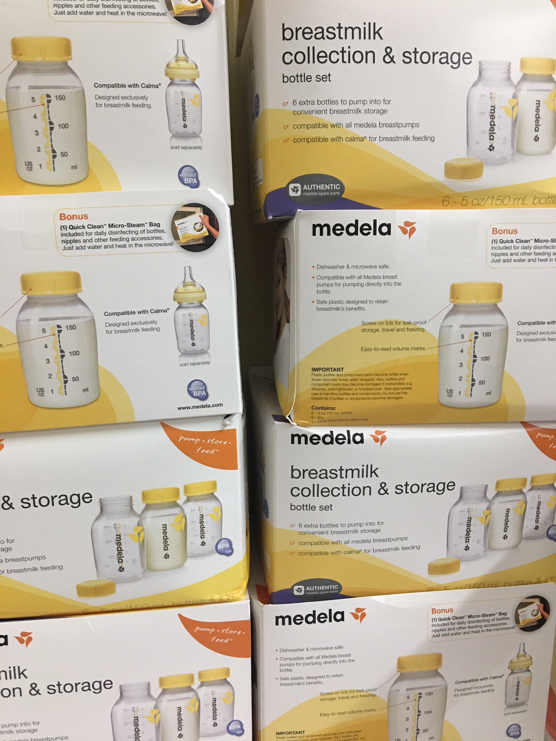 Set 6 bình trữ sữa medela 150ml
