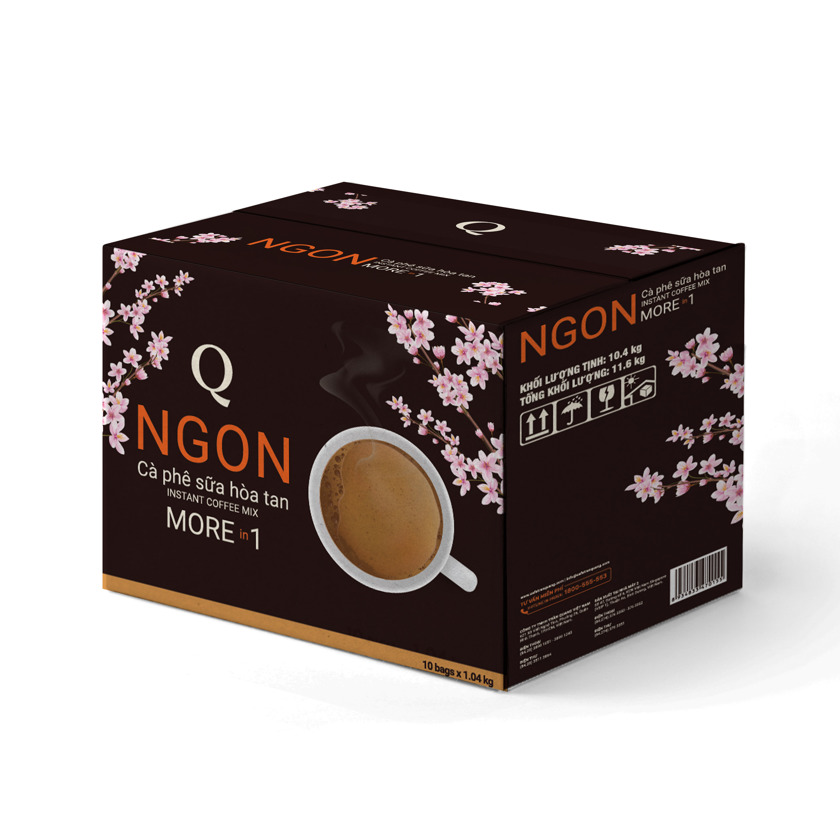 Cafe hòa tan Ngon 3 in 1, Size lớn đậm chất cafe.
