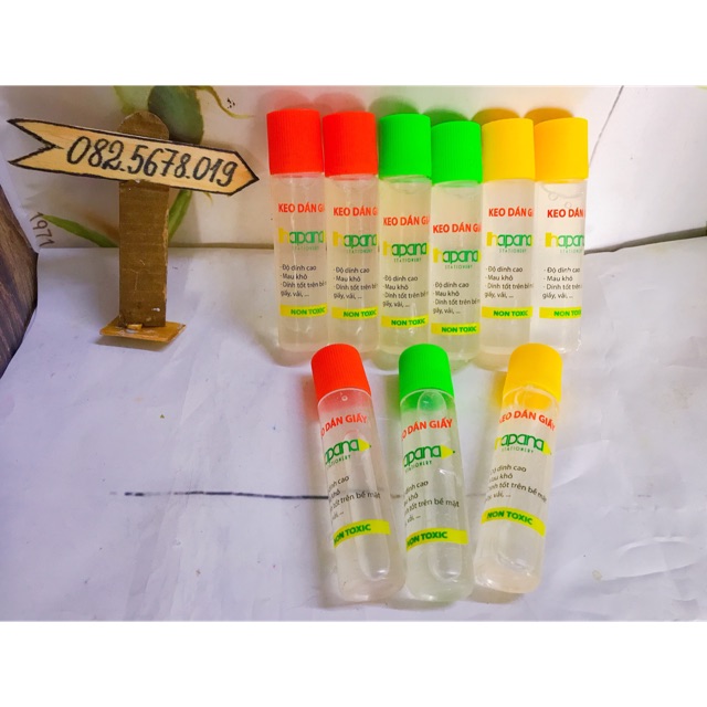🌻 Set 3 chai hồ nước dán giấy