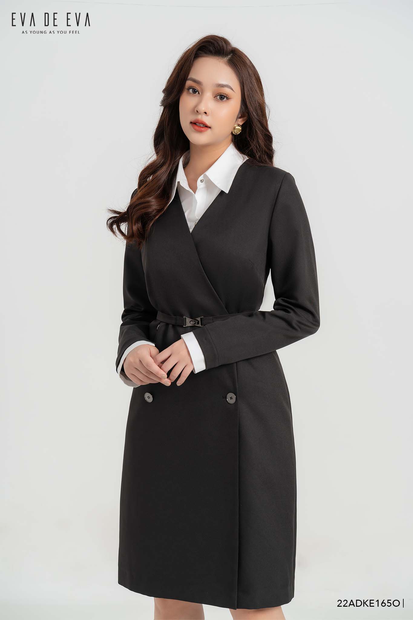 Đầm tay dài, Dáng thắt eo Eva de Eva 22ADKE165O
