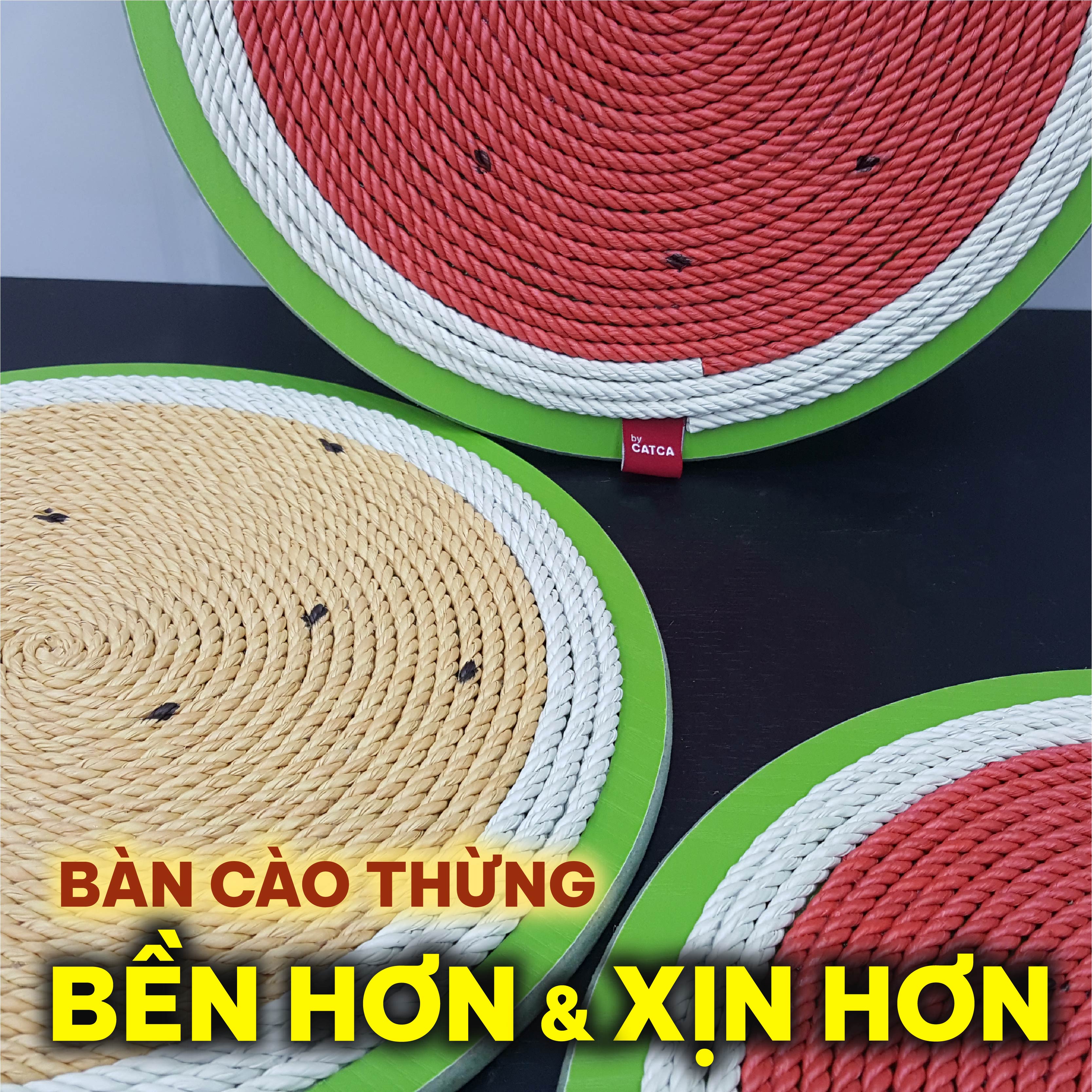 Bàn cào móng mèo cào thừng siêu bền CATCA - BCM Dưa hấu