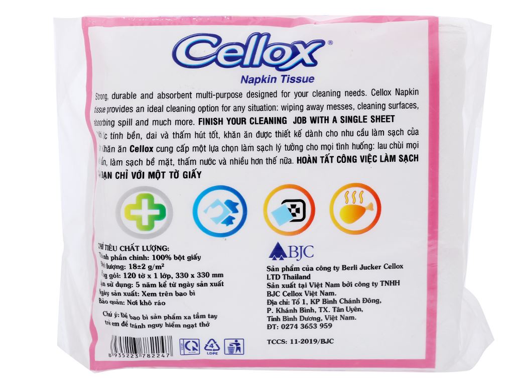 Giấy Ăn Cellox Napkin Gói 120 Tờ