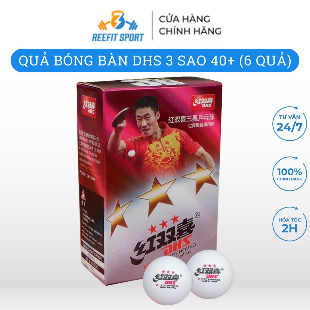 Quả bóng bàn DHS 3 sao 40+ (6 trái)