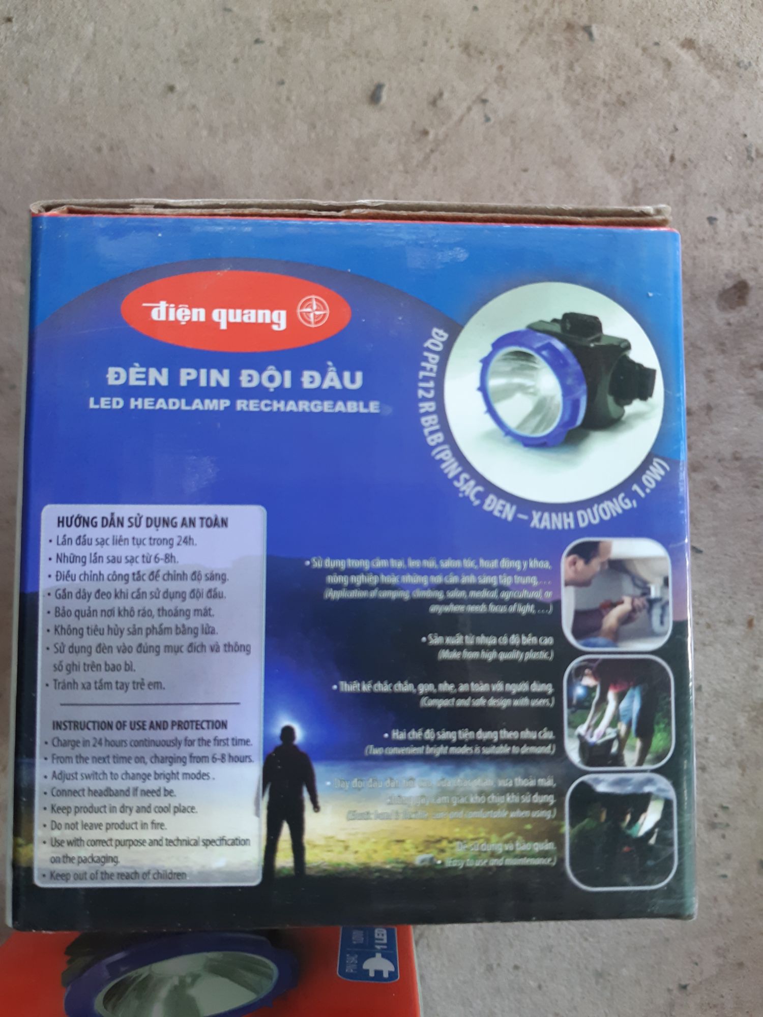 Đèn pin đội đầu ĐIỆN QUANG 1.0W