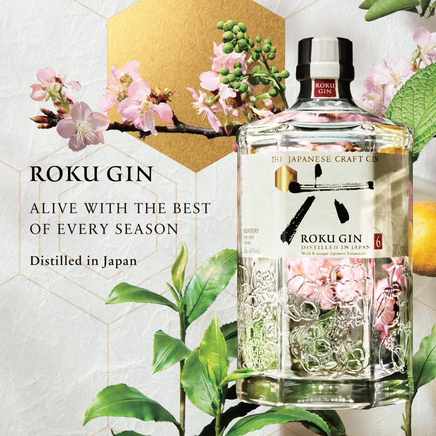 [CHÍNH HÃNG] Rượu Gin Nhật Bản Roku - 700ML - 43%