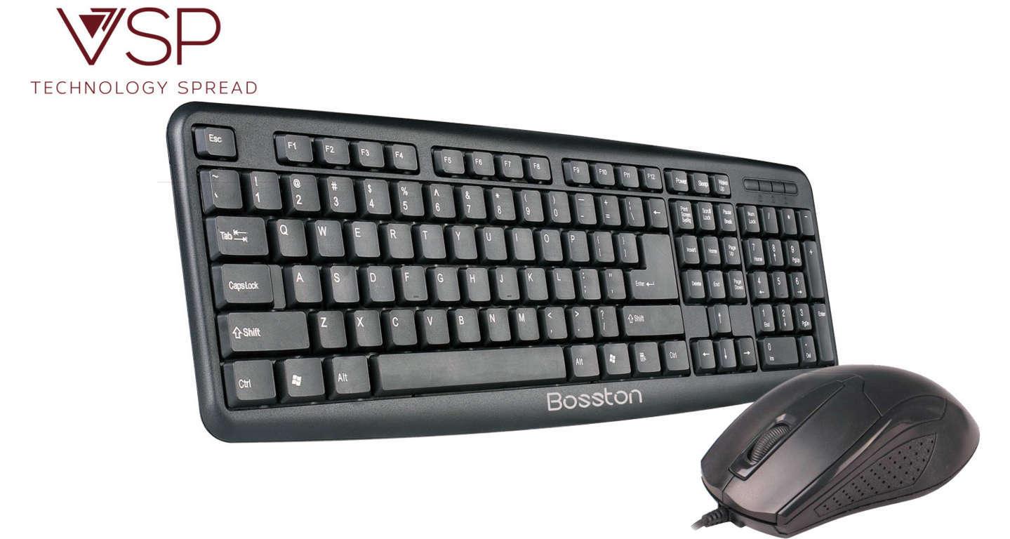 [TẶNG LÓT CHUỘT] COMBO PHÍM CHUỘT BOSSTON D5200