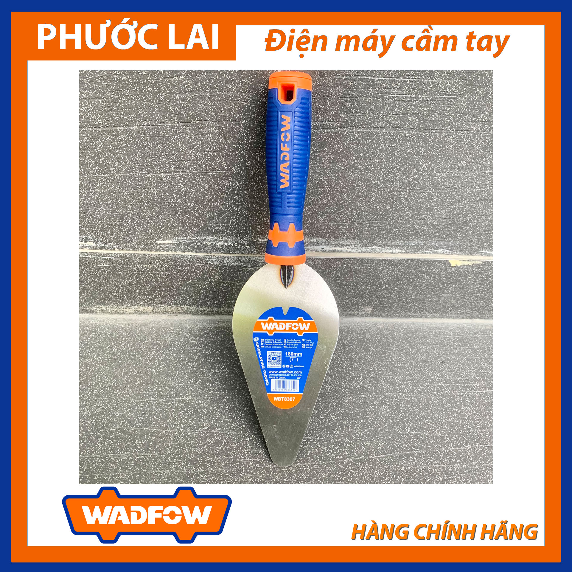 Bay trát vữa 180mm (Chính Hãng) WADFOW WBT8307 (Phước Lai PLC)