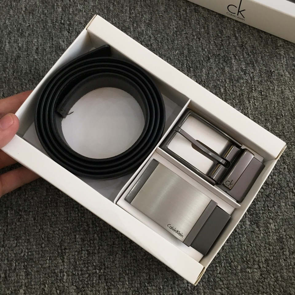 Thắt lưng nam 2 mặt cao cấp, dây nịt hai mặt xoay đẳng cấp Fullbox