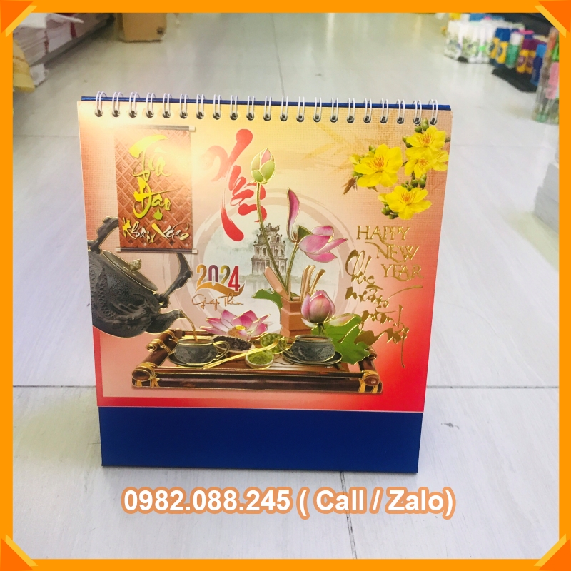 Lịch 2024 - ) lịch để bàn Chữ A ( 16 x 24cm)