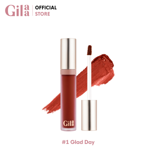Son kem lì thế hệ mới Gilaa Long Wear Lip Cream Full Size (5g) #01 Glad Day Đỏ Nâu cao cấp