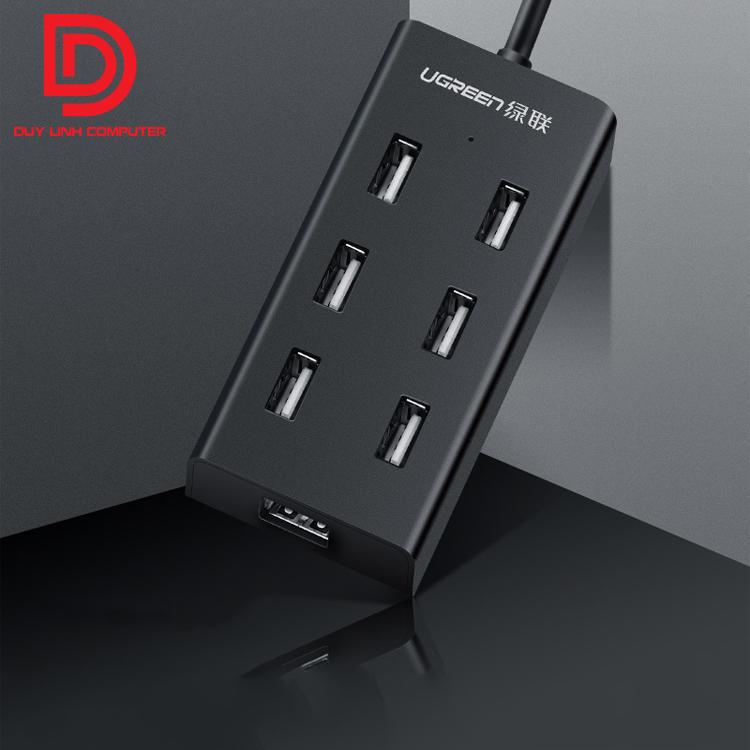 Bộ chia USB 2.0 7 cổng Ugreen 30374 chính hãng