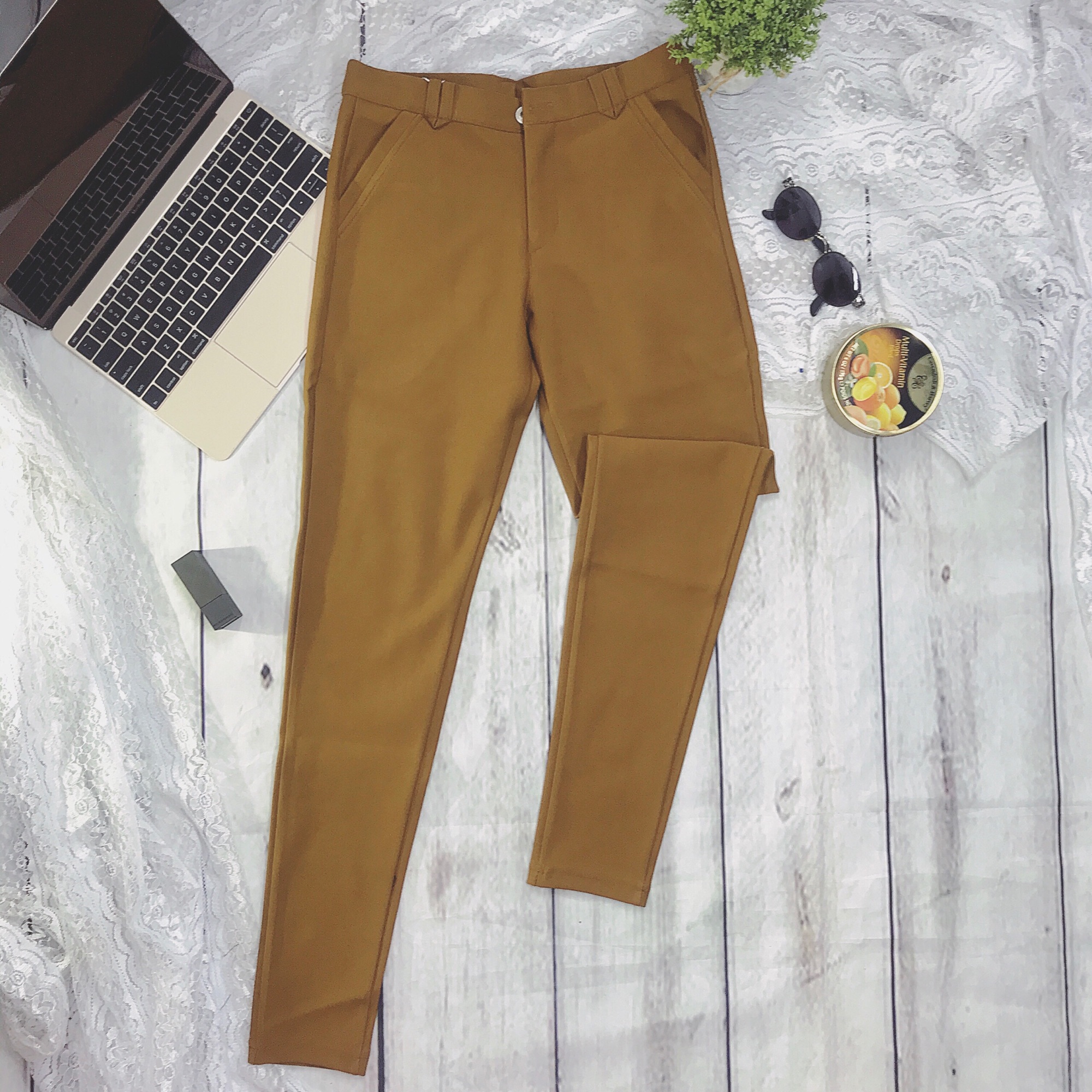 [HCM]Quần dài dây kéo thun cotton (size 40-65kg)