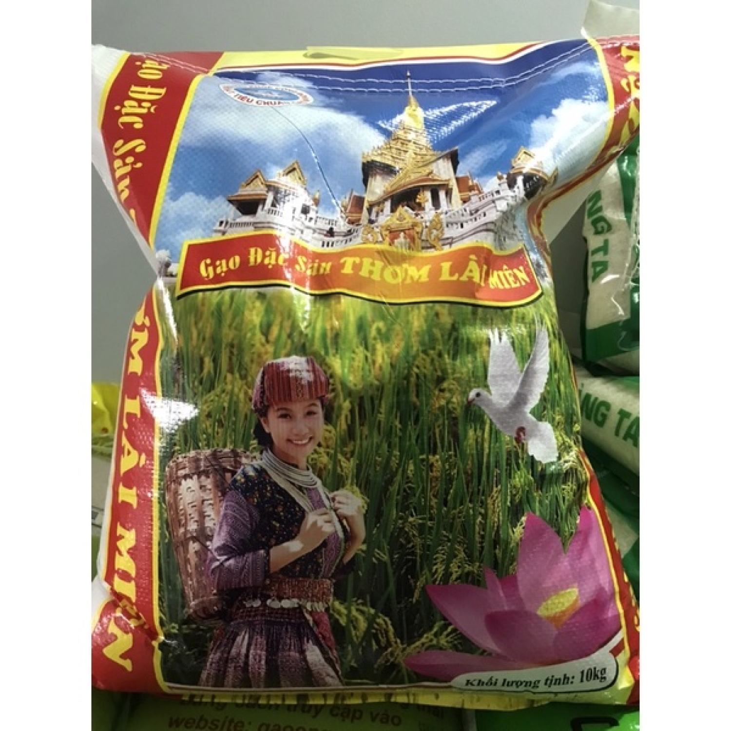 Gạo Thơm Lài cao cấp (10kg) dẻo vừa mềm cơm
