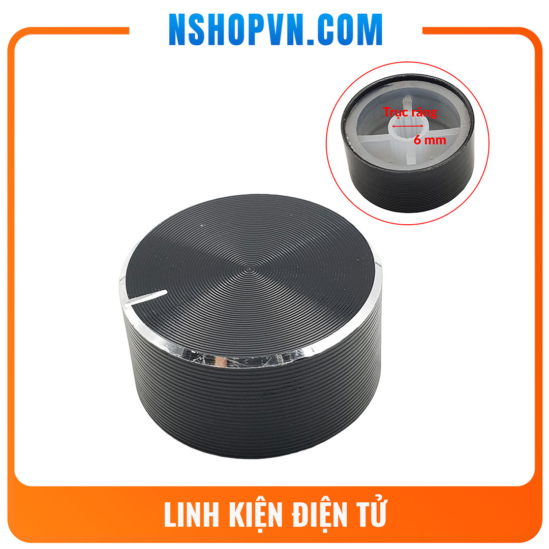 Núm vặn Volume Biến trở 26x14mm trục răng 6mm