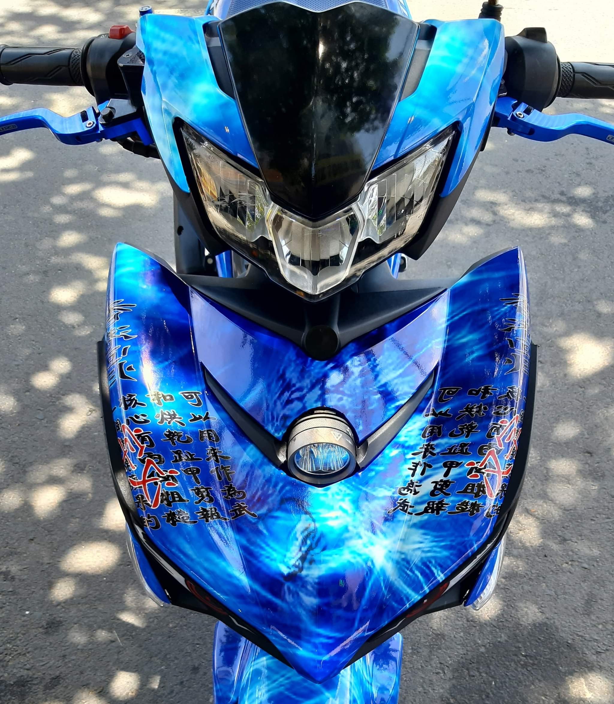 TEM TRÙM EX150 BẠCH HỔ XANH GP