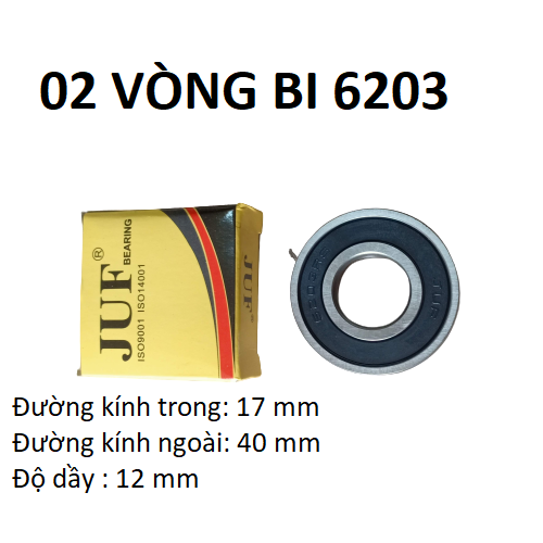 02 vòng bi 6203 JUF