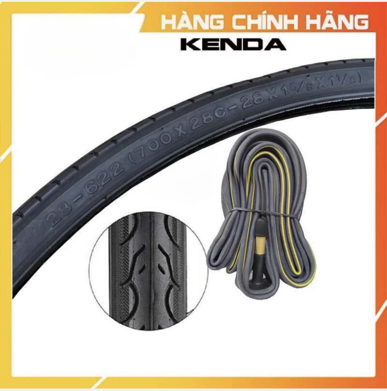 Vỏ lốp, săm ruột xe đạp thể thao 700x28c