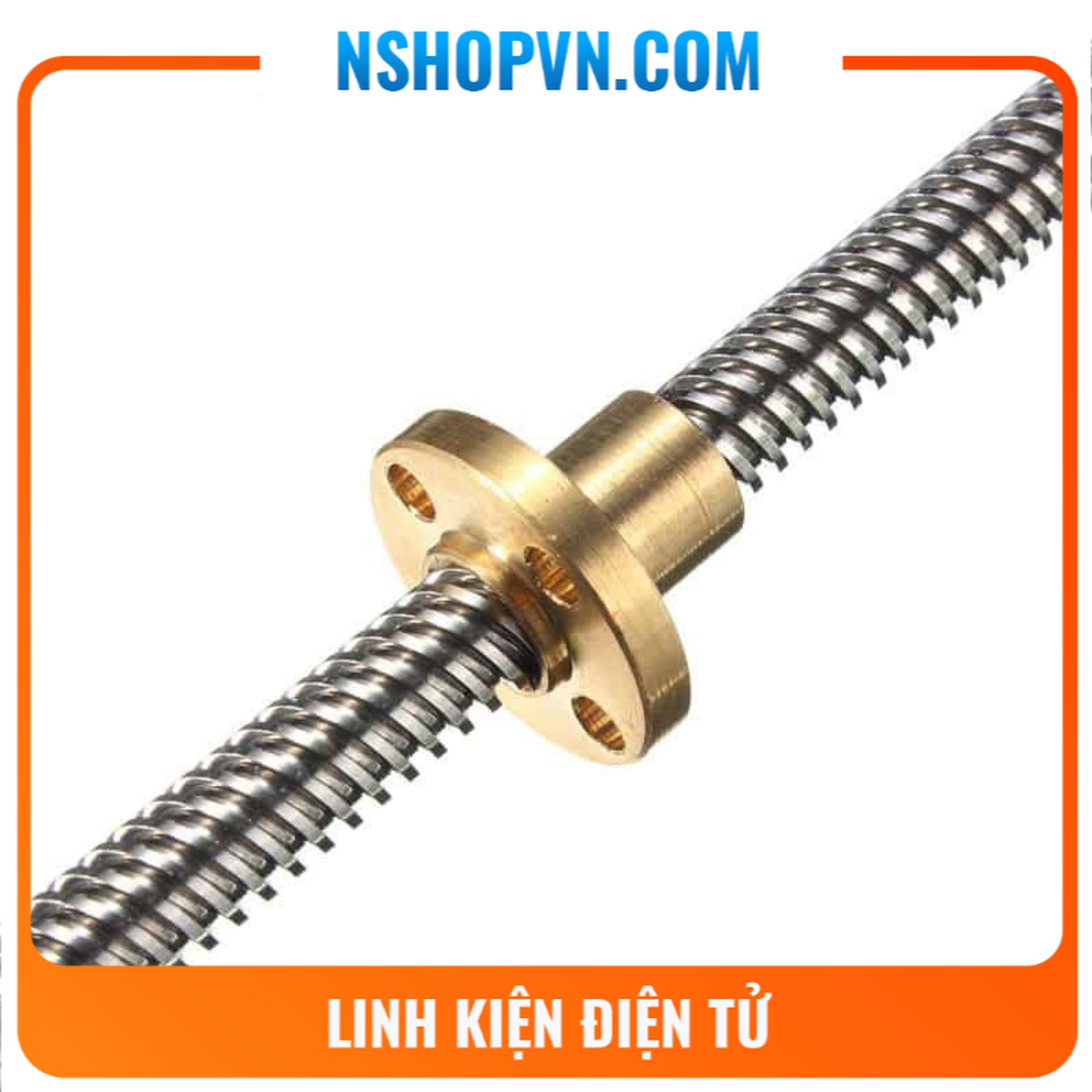 Vitme t8 250mm + đai ốc