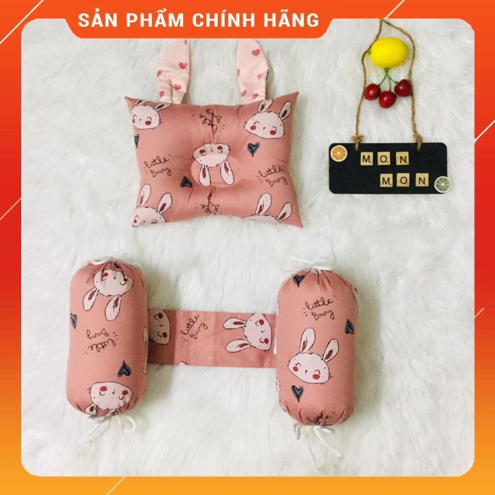 bộ chặn gối tai thỏ mon mon