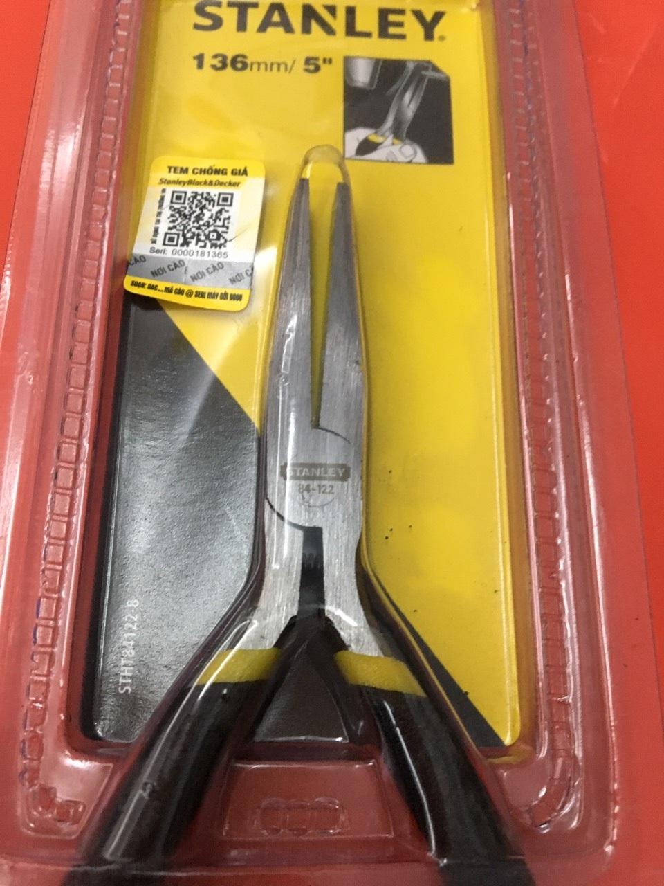 Kềm mỏ dẹp 5 inch stanley STHT84122-8