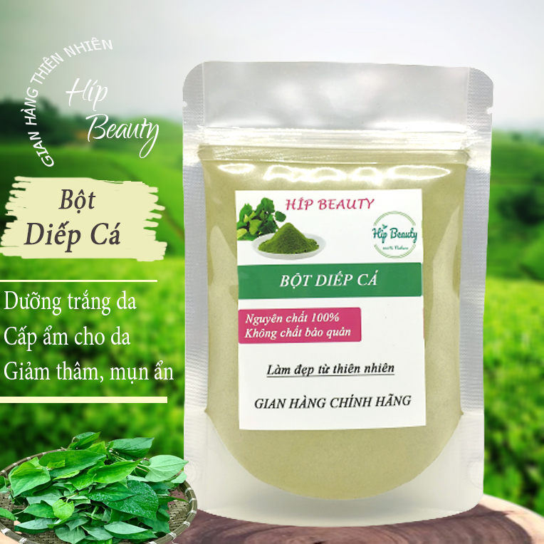 Bột diếp cá sấy lạnh nguyên chất, bột diếp cá sấy lạnh đắp mặt chăm sóc da 100g