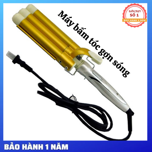 MÁY BẤM TÓC GỢN SÓNG, máy tạo kiểu uốn xoăn sóng nước, máy làm xoăn sóng 3 TRỤC phong cách hàn quốc