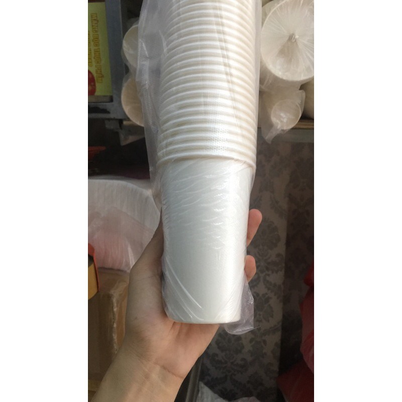 50 Cốc Giấy Dùng 1 Lần Đựng Trà, Cà Phê 12Oz