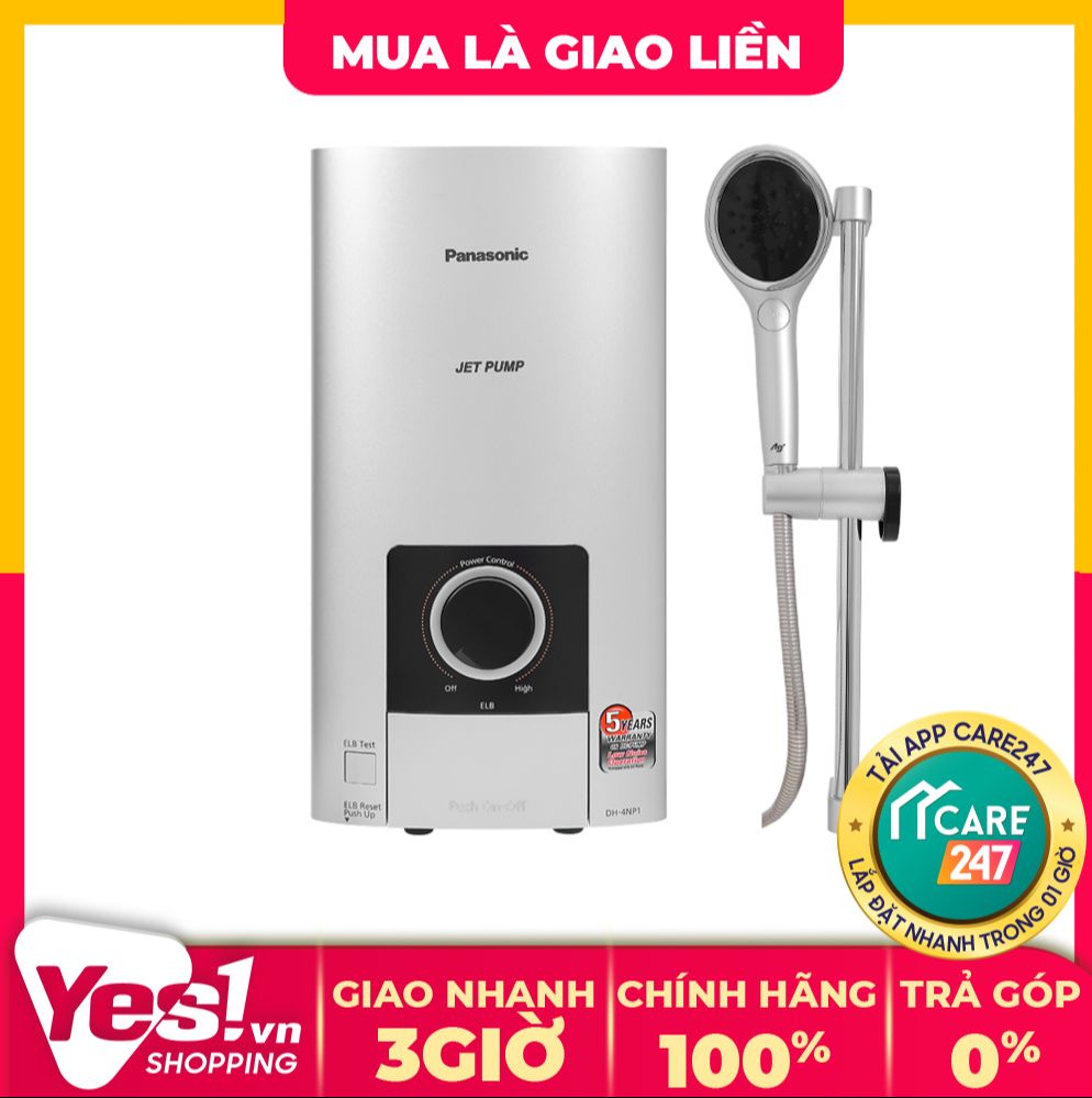 Máy nước nóng trực tiếp panasonic 4500w dh-4np1vs - bảo hành chính hãng - voucher 10% tối đa 400k