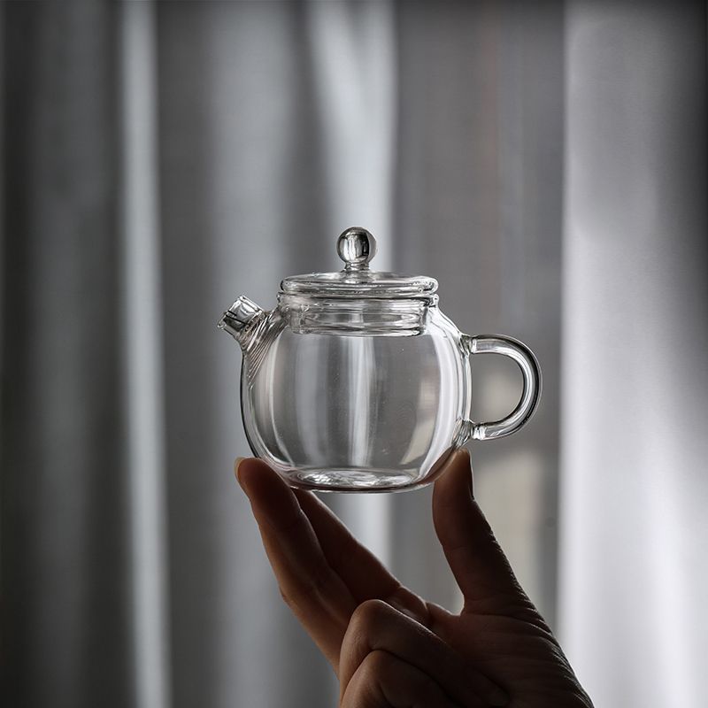 Ấm Thủy Tinh Pha Trà 150 ml (có lọc inox ở vòi)