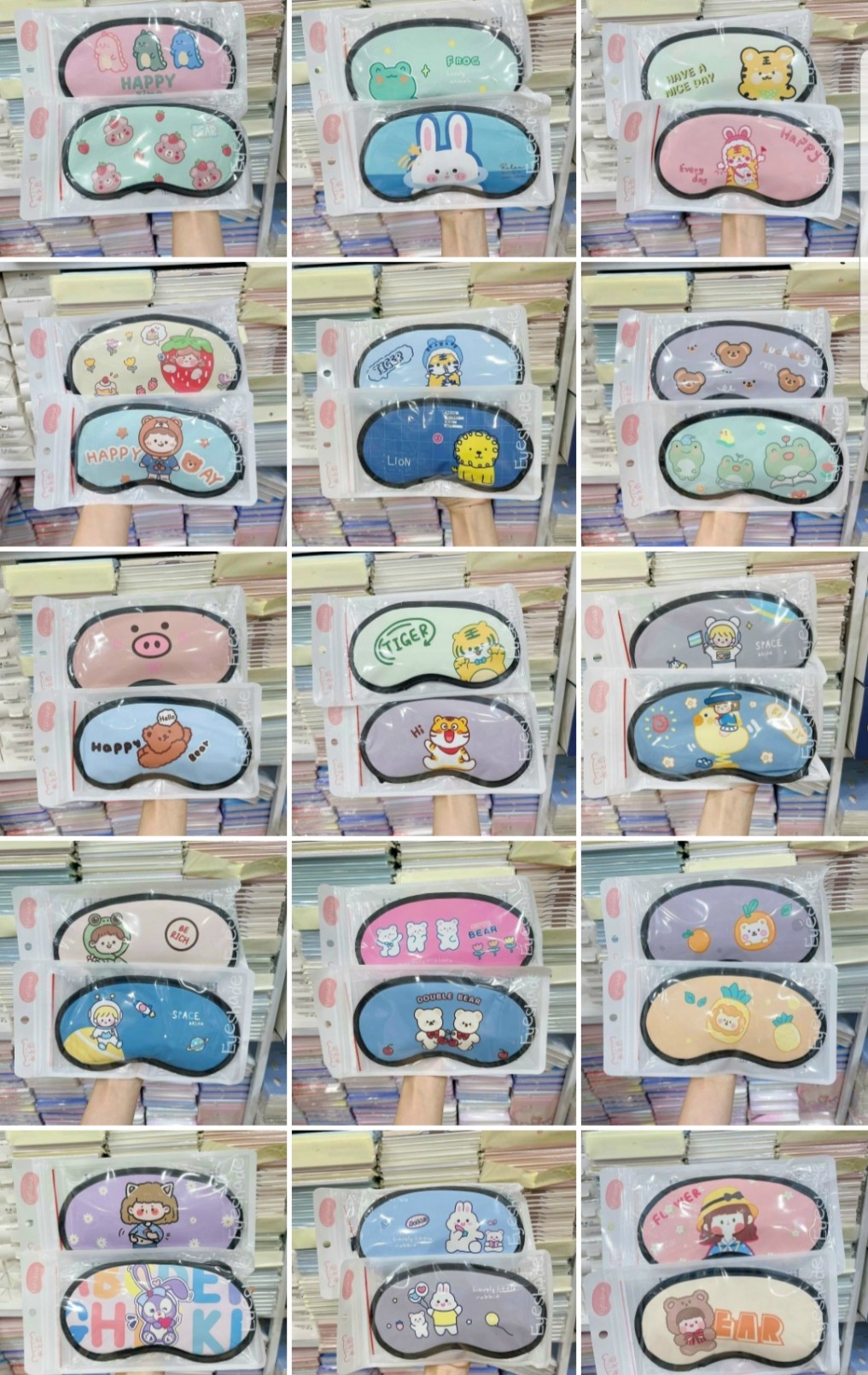 Bịt Mắt Che Mắt Ngủ Có Túi Gel Massage Hình Cute