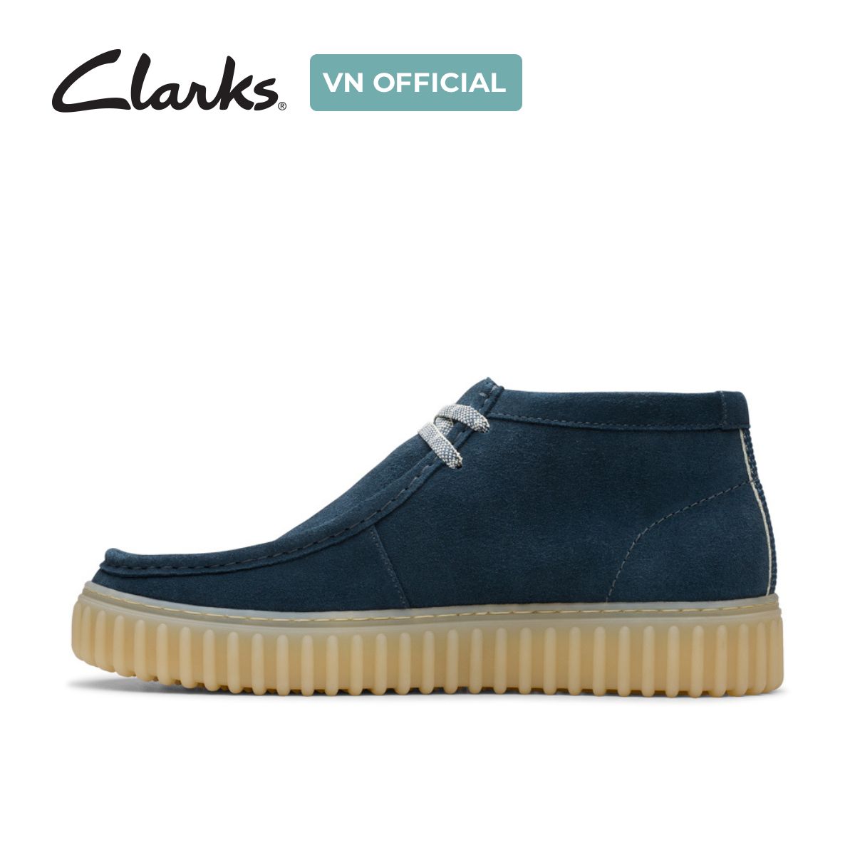 Giày Bốt Da Lộn Nam Clarks - Torhill Hi