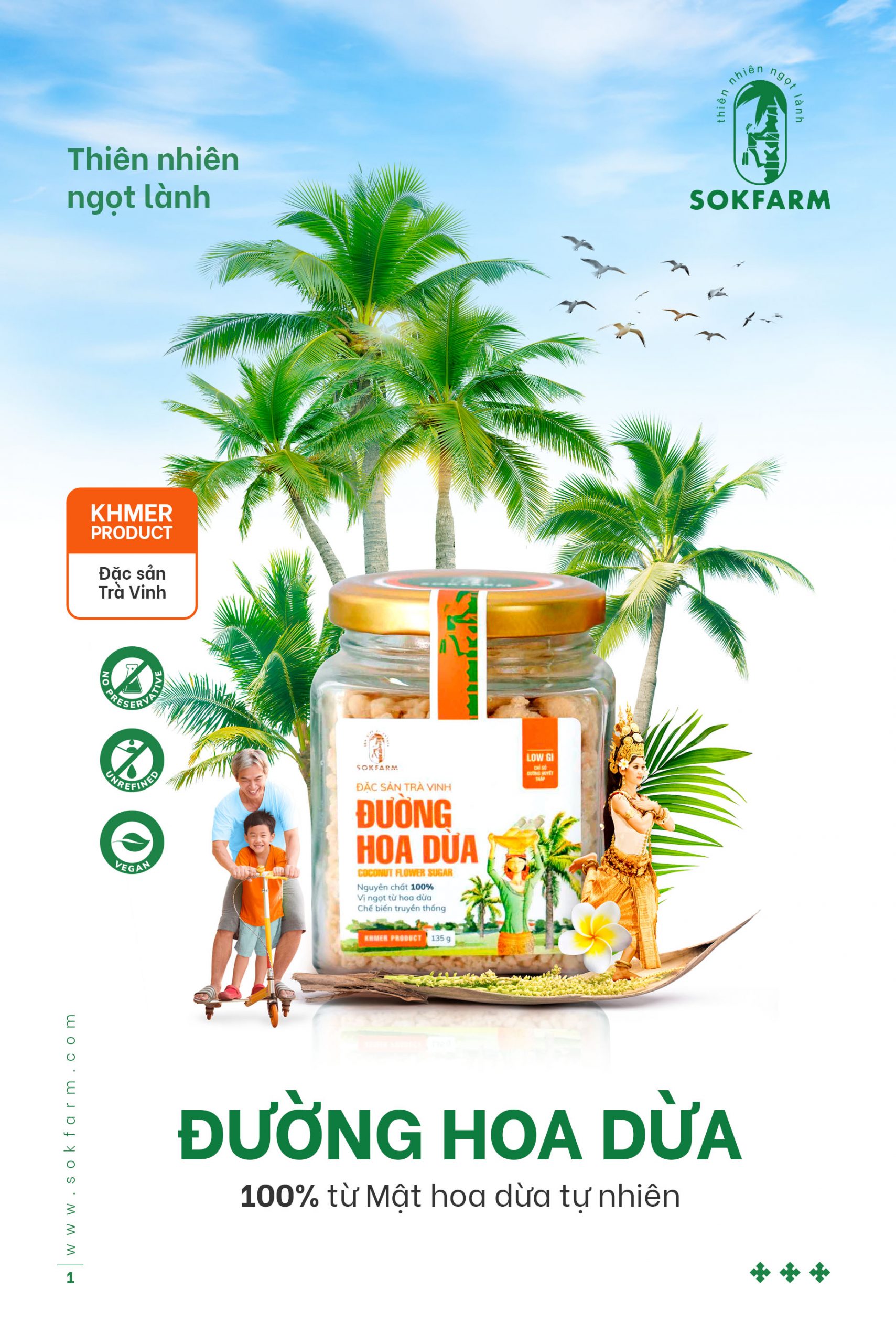 Đường hoa dừa (Sokfarm) - 135g
