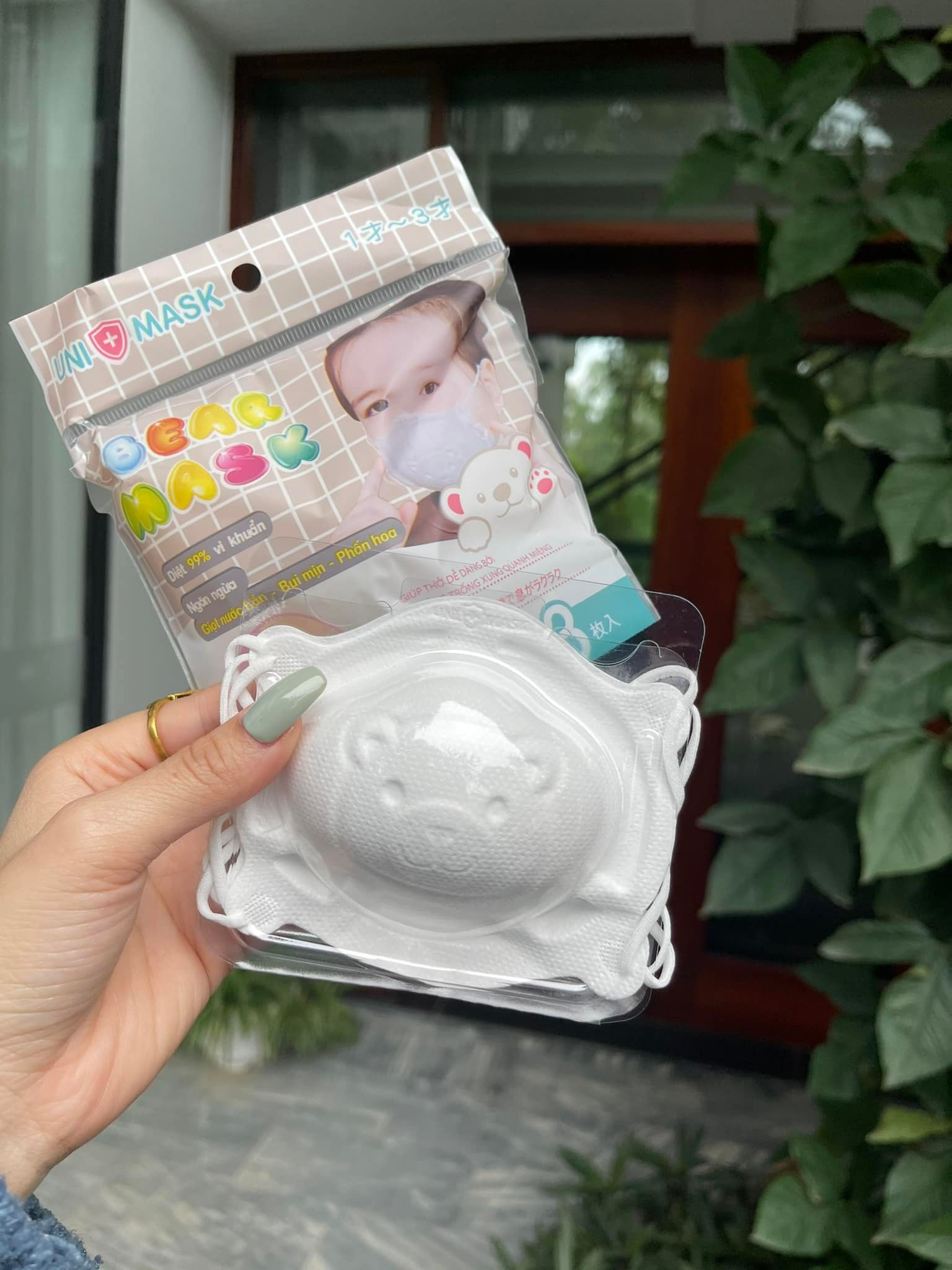 Set 3 chiếc Gấu Unimask Kids cho bé từ 0-2 tuổi