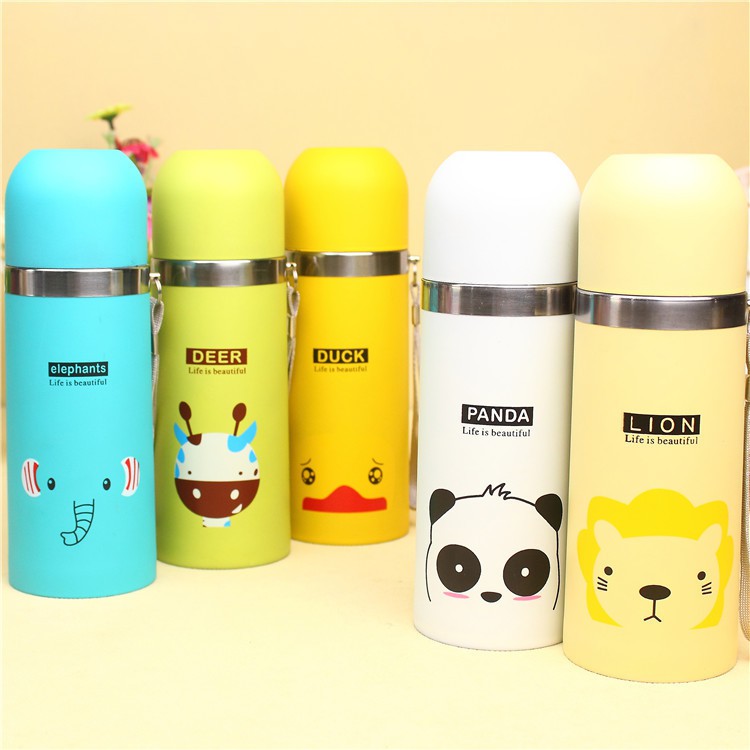Bình giữ nhiệt inox 500ml hình thú dễ thương 2019