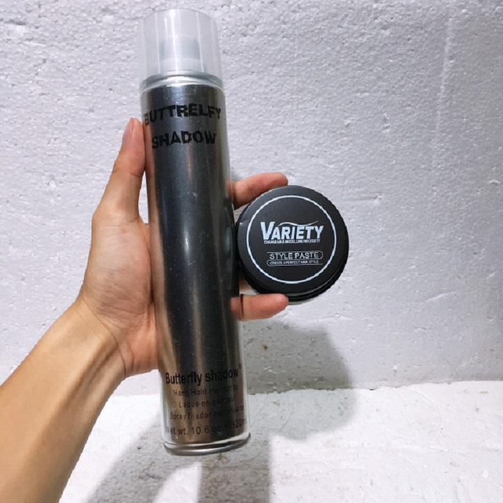 Combo gôm bạc butter fly + sáp vuốt tóc variety