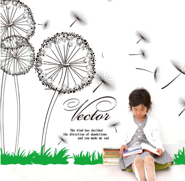 [HCM]Decal trang trí Bồ Công Anh lớn Vector