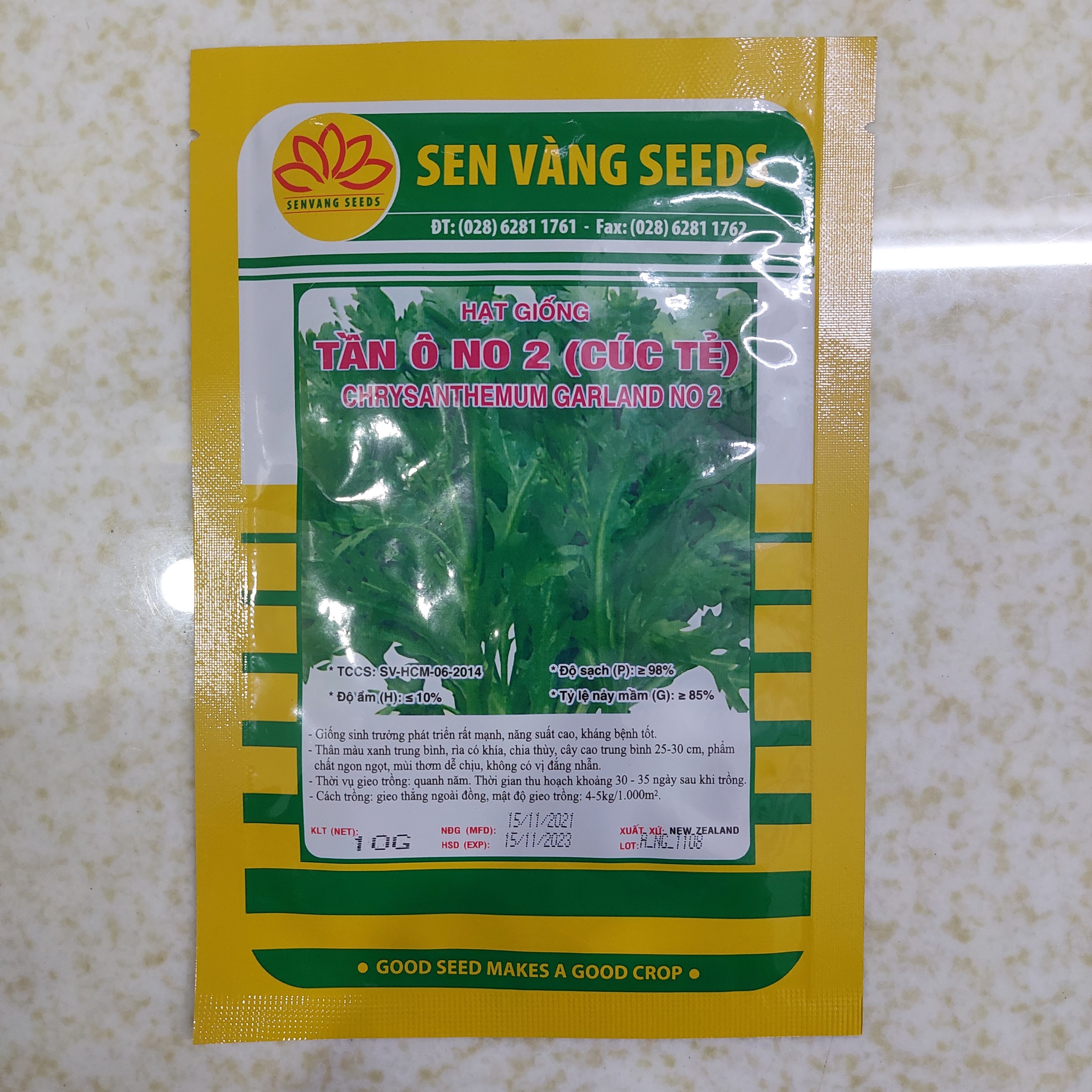 [HCM]HẠT GIỐNG TẦN Ô NO 2 (CÚC TẺ) BỊCH 10 GR