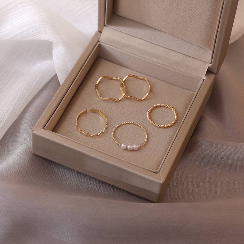 Set 5 nhẫn thời trang dành cho Nữ