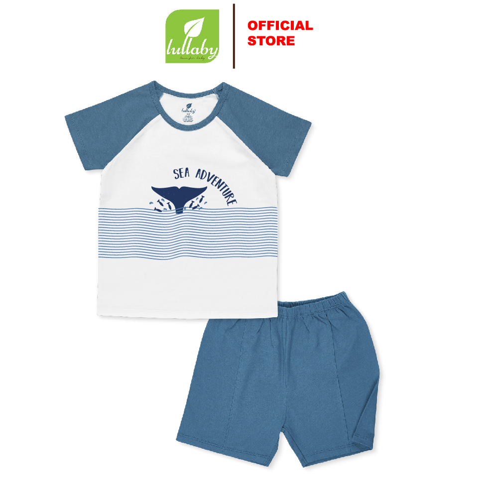 LULLABY - NH135V - Bộ bé trai cộc tay raglan