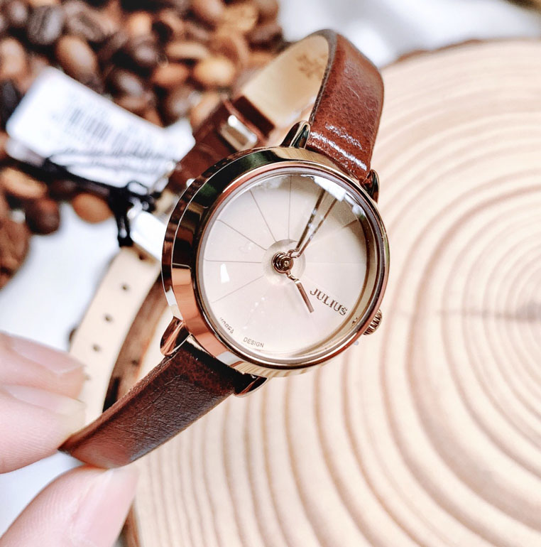 Đồng hồ nữ JA-979 Julius Hàn Quốc dây da (Nhiều màu)